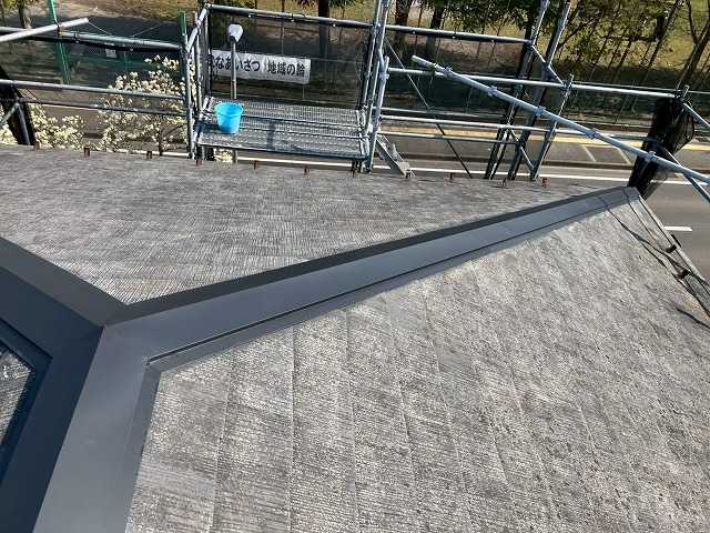 棟の取り合い部の仕上り